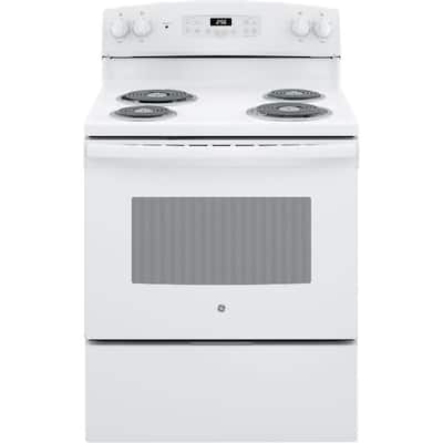 30 in. 5.0 cu. ft. Electric Range with Self-Cleaning Oven in. White