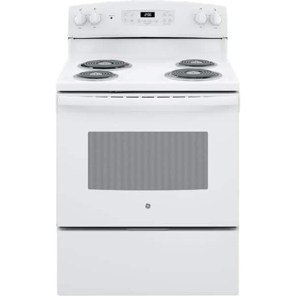 GE - 30 in. 4 Burner Element Free-Standing Electric Range in White
