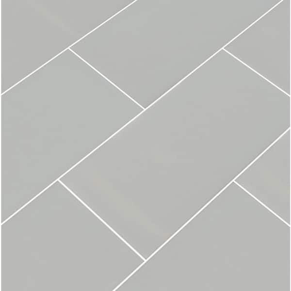 Glossy Ceramic Gray Subway Tile, 3 215 6 Gray Ceramic Subway Tiles