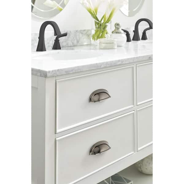 Ashby 3 in. or 4 in. (76mm or 102mm) Traditional Gunmetal Cabinet Cup Pull