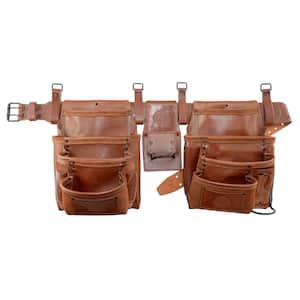 17-Pocket Framers Professional Tool Belt with Top Ambassador Series Grain Leather