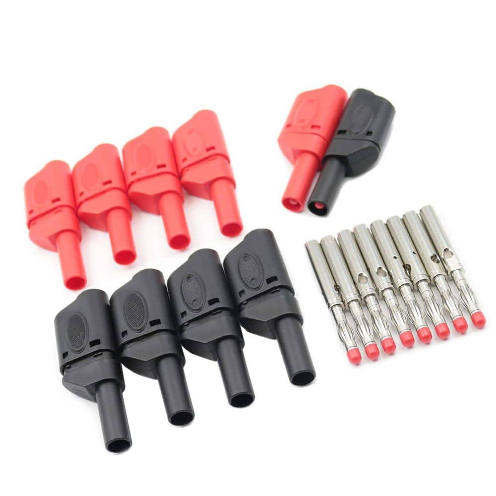 Safety Fully Insulated Multimeter Test Leads 600-Volt 32 Amp AC/DC Stackable 4mm Banana Plug Adapter (10-Piece) price history on PriceWatchPro
