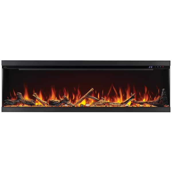 Astound 74 in. FlexMount, Wall Mount Electric Fireplace in Black