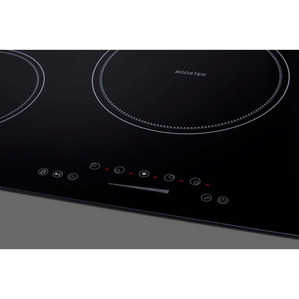 Summit 36" Black Ceramic Glass 5-Burner Induction Cooktop