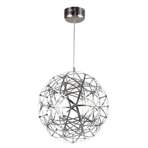 Renee III 42-Lights Satin Nickel Pendant without Shade