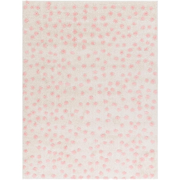 Adama Pink/Cream Print 7 ft. x 9 ft. Animal Indoor Area Rug