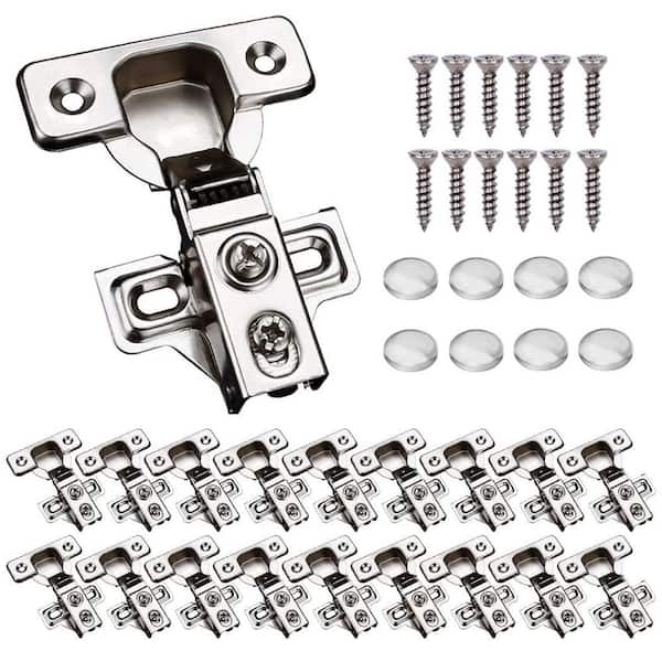 20-Pack Soft Close Cabinet Door Hinges, 100 Degree Opening Angel, Stainless Concealed Kitchen Cabinet Hinges