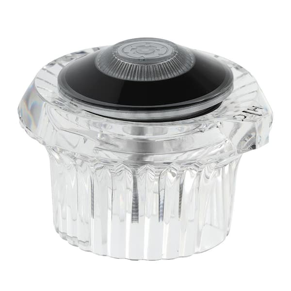 Everbilt Single Lever Faucet Knob in Clear Acrylic with Chrome Detail for Moen