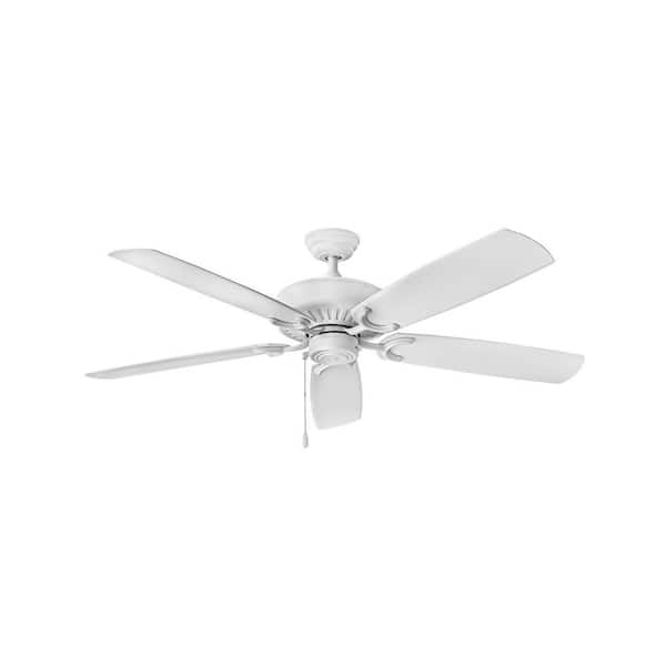 HINKLEY Oasis 60 in. Indoor/Outdoor Chalk White Ceiling Fan Pull Chain