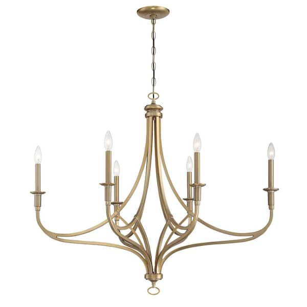 Minka Lavery Covent Park 6-Light Brushed Honey Gold Chandelier
