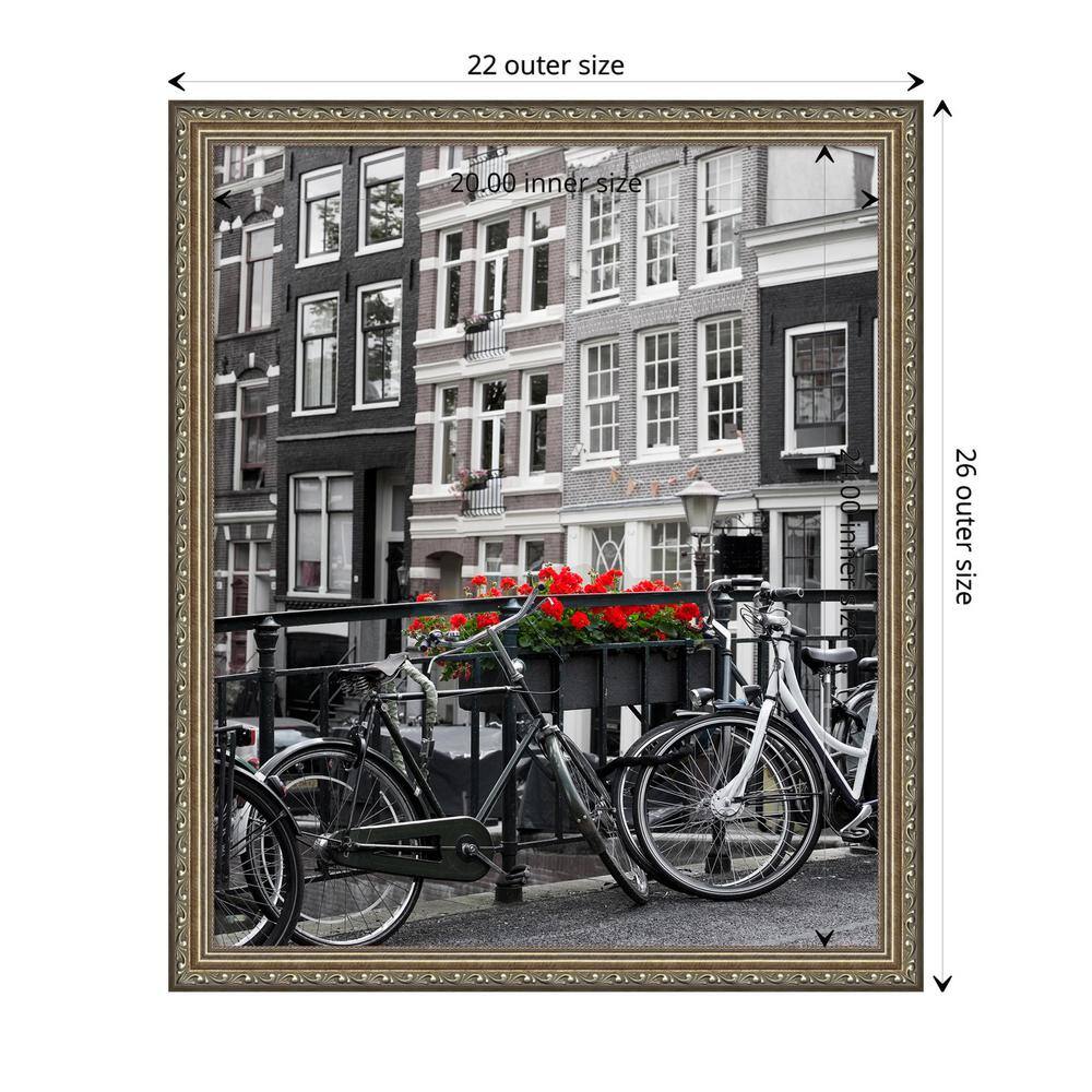 Parisian Silver Ornate Wood Wall Picture Frame 20x24 inches