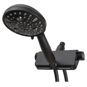 Filtered 10-spray 5 in. Wall Mount Dual Shower Head and Handheld Shower Head 1.8 GPM in Matte Black