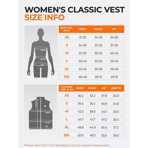 Women's Classic Heated Vest - Green, Heating across Body