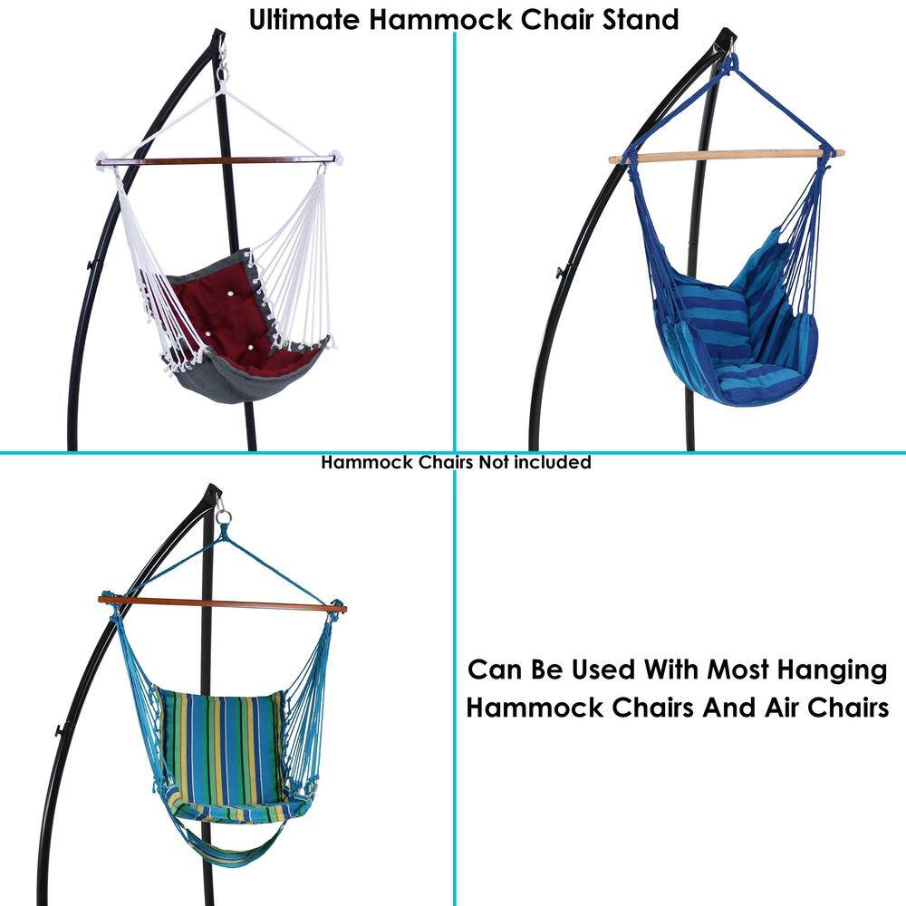 Black Steel X-Stand for Hanging Hammock Chairs