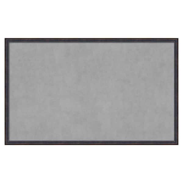 Amanti Art Dark Bronze Scoop 42 in. x 26 in. Framed Magnetic Board