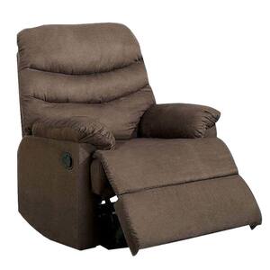 Brown Pleasant Valley Transitional Recliner Chair with Microfiber