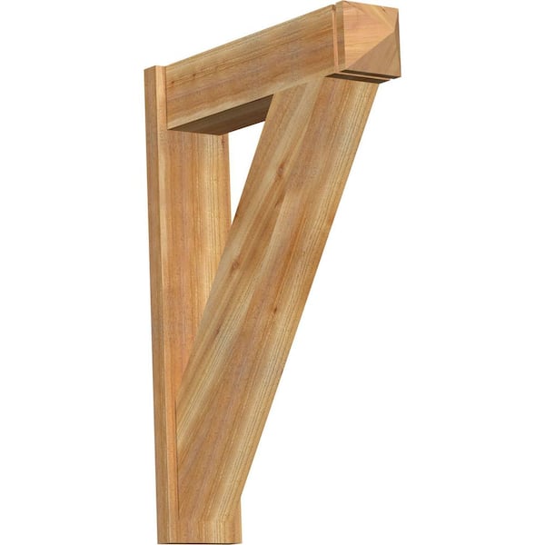 Ekena Millwork 8 in. x 44 in. x 32 in. Western Red Cedar Traditional Arts and Crafts Rough Sawn Outlooker