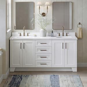 Taylor 72 in. W x 21.5 in. D x 34.5 in. H Double Freestanding Bath Vanity Cabinet Only in White