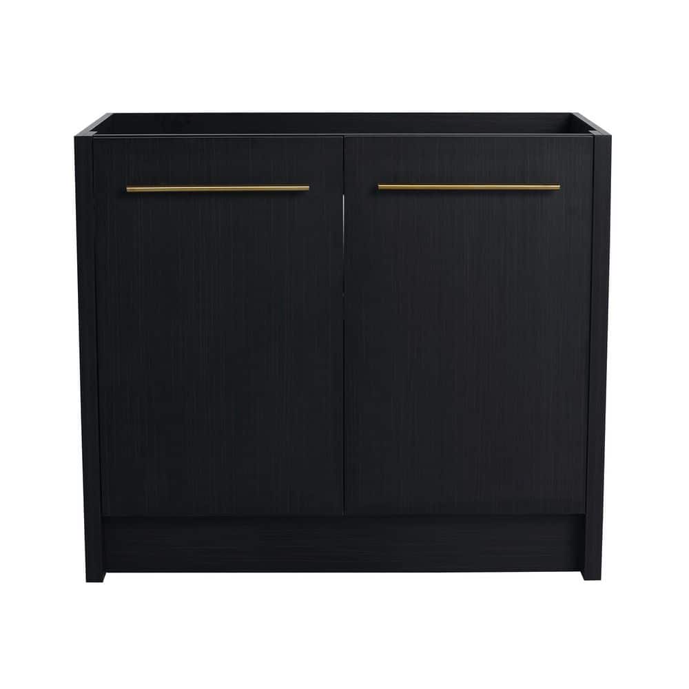 35.06 in. Bath Vanity Cabinet without Top in Black Chestnut Unassembled price history on PriceWatchPro
