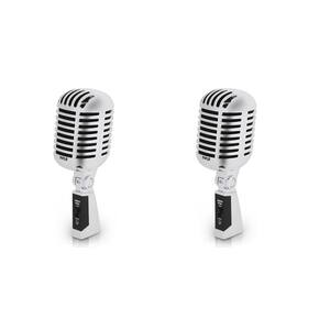 Vintage Retro Style Dynamic Studio Vocal Microphone (2 Pack)