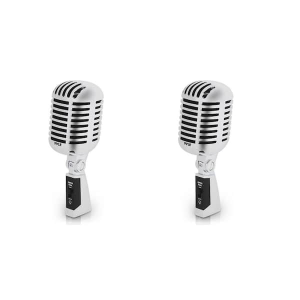 Pyle Vintage Retro Style Dynamic Studio Vocal Microphone (2 Pack)