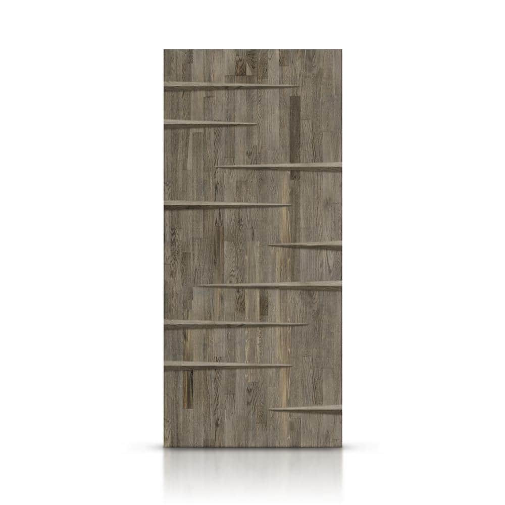 42 in. x 80 in. Weather Gray Stained Pine Wood Modern Interior Door Slab price history on PriceWatchPro