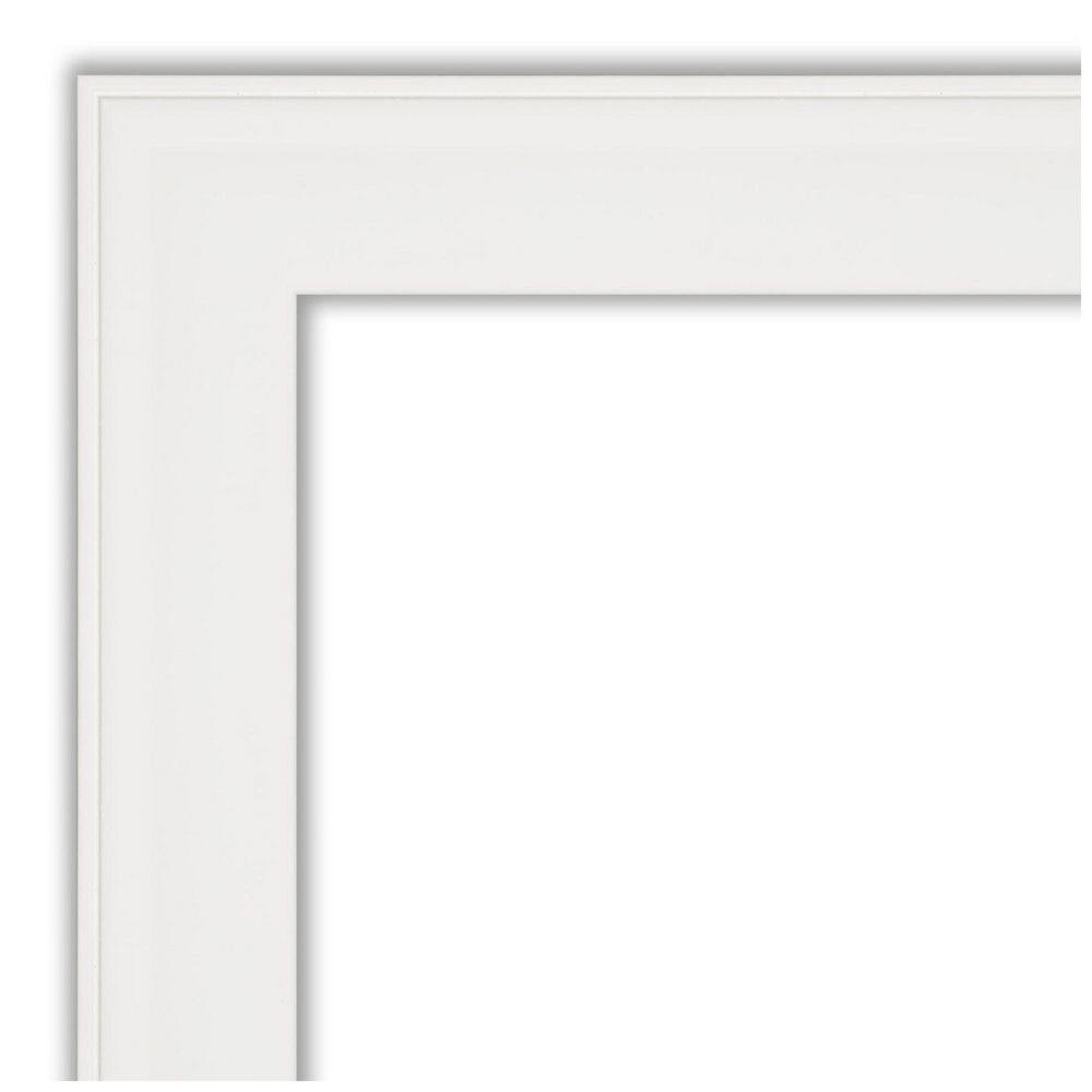 Vanity White Narrow Rectangular Bathroom Wall Mirror
