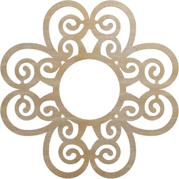 Ekena Millwork 0.25 in. x 30 in. x 30 in. Wood (Birch) Medallion Moulding