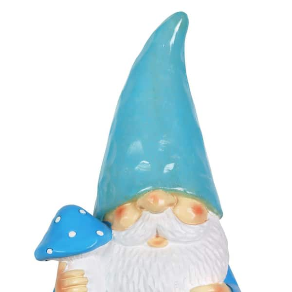 Thun Mushroom Sitting Gnome - Lucky Charm - Blue