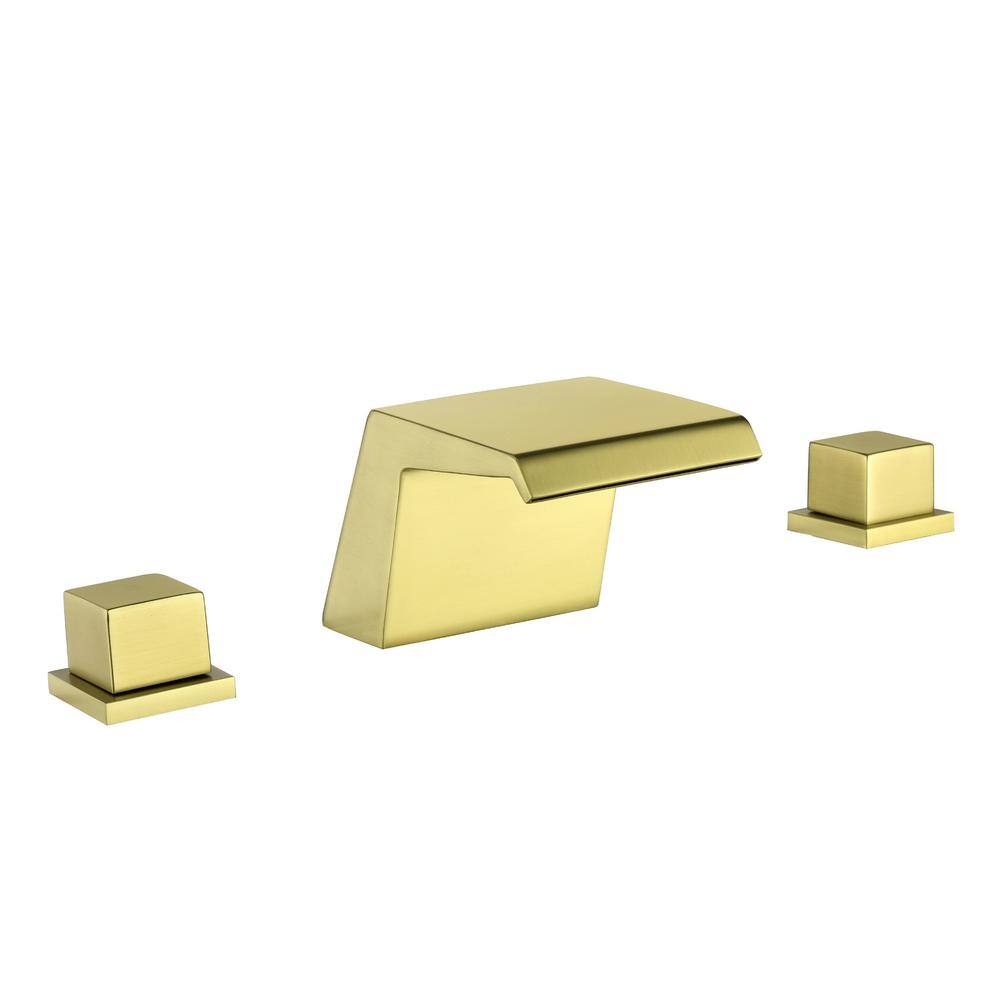 Fapully DoubleHandle DeckMount Roman Tub Faucet Widespread Bathroom