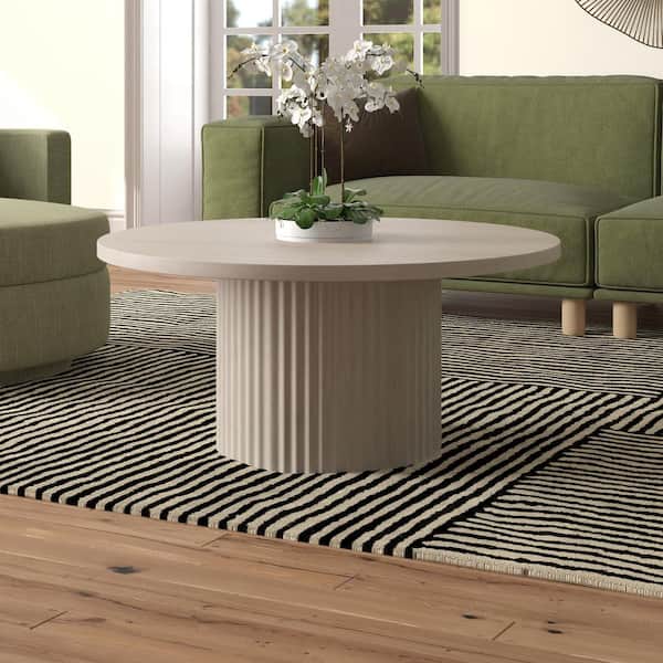 【専用】MIDDLE TABLE | CIRCLE TOP110 | ALDER Meyer&Cross Elna 44 in. Alder White Rectangle MDF Top Coffee