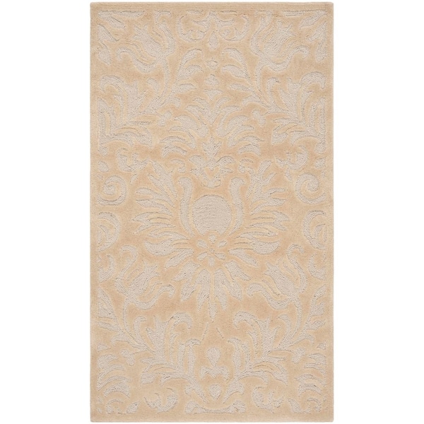 Total Performance 4 ft. x 6 ft. Ivory Floral Ornate Area Rug