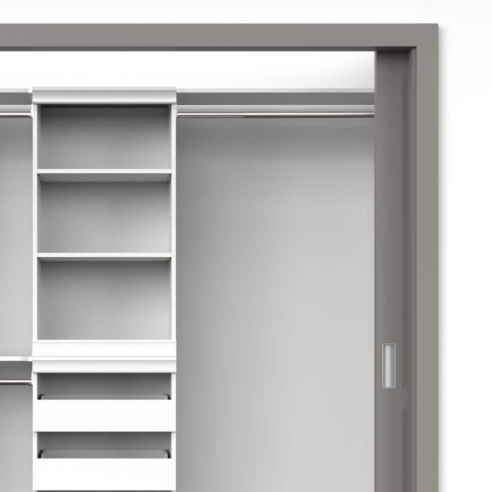 White Adjustable Wood Stackable Kids Shelf Unit