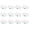 Sterilite Convenient Small Divided 0.3 Qt. Clear Storage Box with Colored  Latch (12-Pack) 12 x 17248612 - The Home Depot