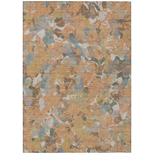 Chantille Machine Washable Indoor/Outdoor Abstract ACN3005 Copper 10 ft. x 14 ft. Area Rug