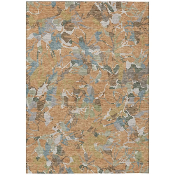 Chantille Machine Washable Indoor/Outdoor Abstract ACN3005 Copper 8 ft. x 10 ft. Area Rug