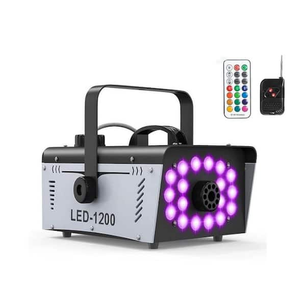 1200-Watt 6000CFM Fog Machine with 18 LED Lights and Remote for Halloween, Wedding, Party, DJ, Disco, Stage