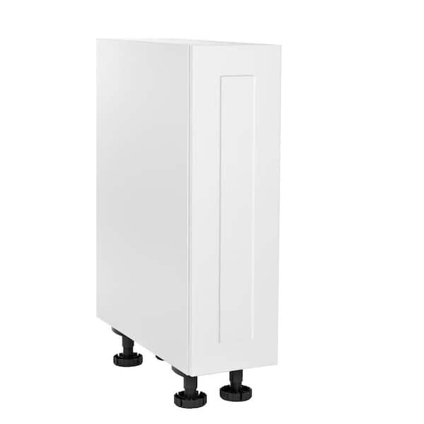 Cambridge Quick Assemble Modern Style, Shaker White 9 in. Base Kitchen Cabinet (9 in. W x 24 in. D x 34.50 in. H)