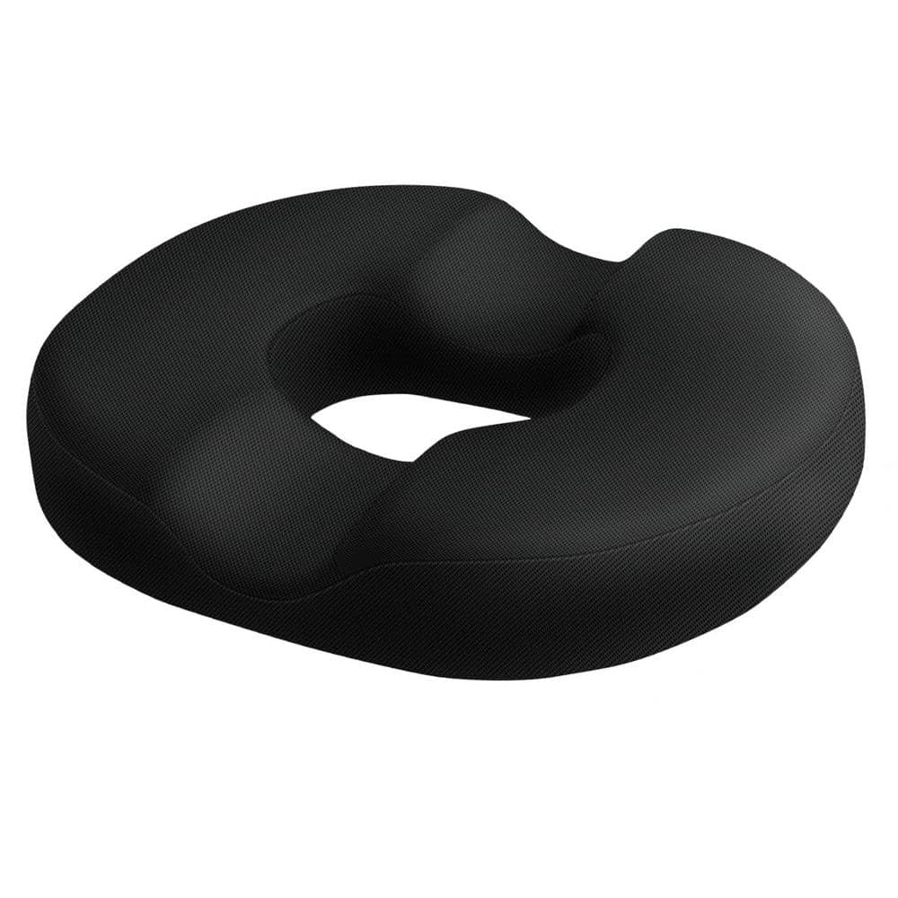 Black Donut Pillow Memory Foam Seat Cushion Chair Pad for Tailbone Pain Rel