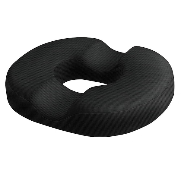 Angel Sar Black Donut Pillow Memory Foam Seat Cushion Chair Pad for Tailbone Pain Relief Hemorrhoids and Postpartum Pregnancy WV85YH76 The Home Depot