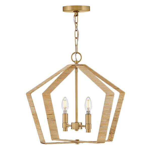 LARK - Sammi 2-Light Lacquered Brass Pendant Light