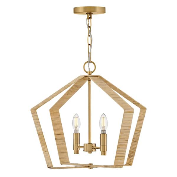 Sammi 2-Light Lacquered Brass Pendant Light