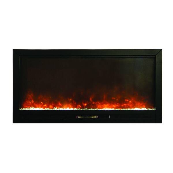 Yosemite Home Decor 50 in. Wall-Mount Electric Fireplace in Black