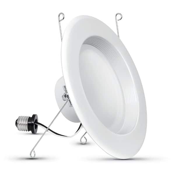 36-pack 5/6 in. 925 Lumens 3000K Bright White Dimmable Integrated LED Retrofit Recessed Light Baffle Trim, White