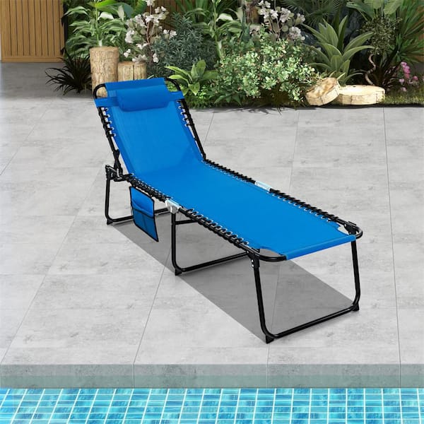 HONEY JOY Patio Folding Chaise Lounge Chair Portable Sun Lounger