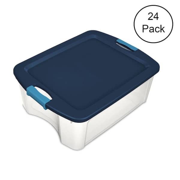 Sterilite 12 Gal. Latch and Carry Storage Bin Box Container (24-Pack)