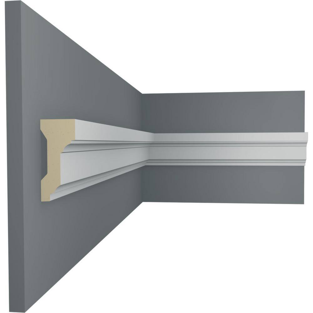 Primed Beige Urethane Geometric Chair Rail Moulding