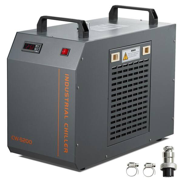 Industrial Water Chiller, CW-5200, Industrial Water Cooler Cooling System with Built-in Compressor 7L Water Tank