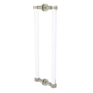 Clearview 18 in. Back to Back Shower Door Pull with Dotted Accents in Polished Nickel