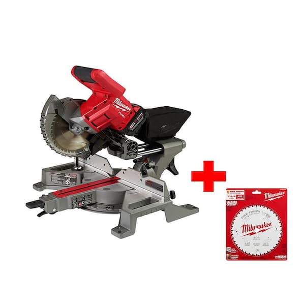 M18 FUEL 18-Volt Lithium-Ion Brushless Cordless 7-1/4 in. Dual Bevel Sliding Compound Miter Saw Kit with Extra Blade